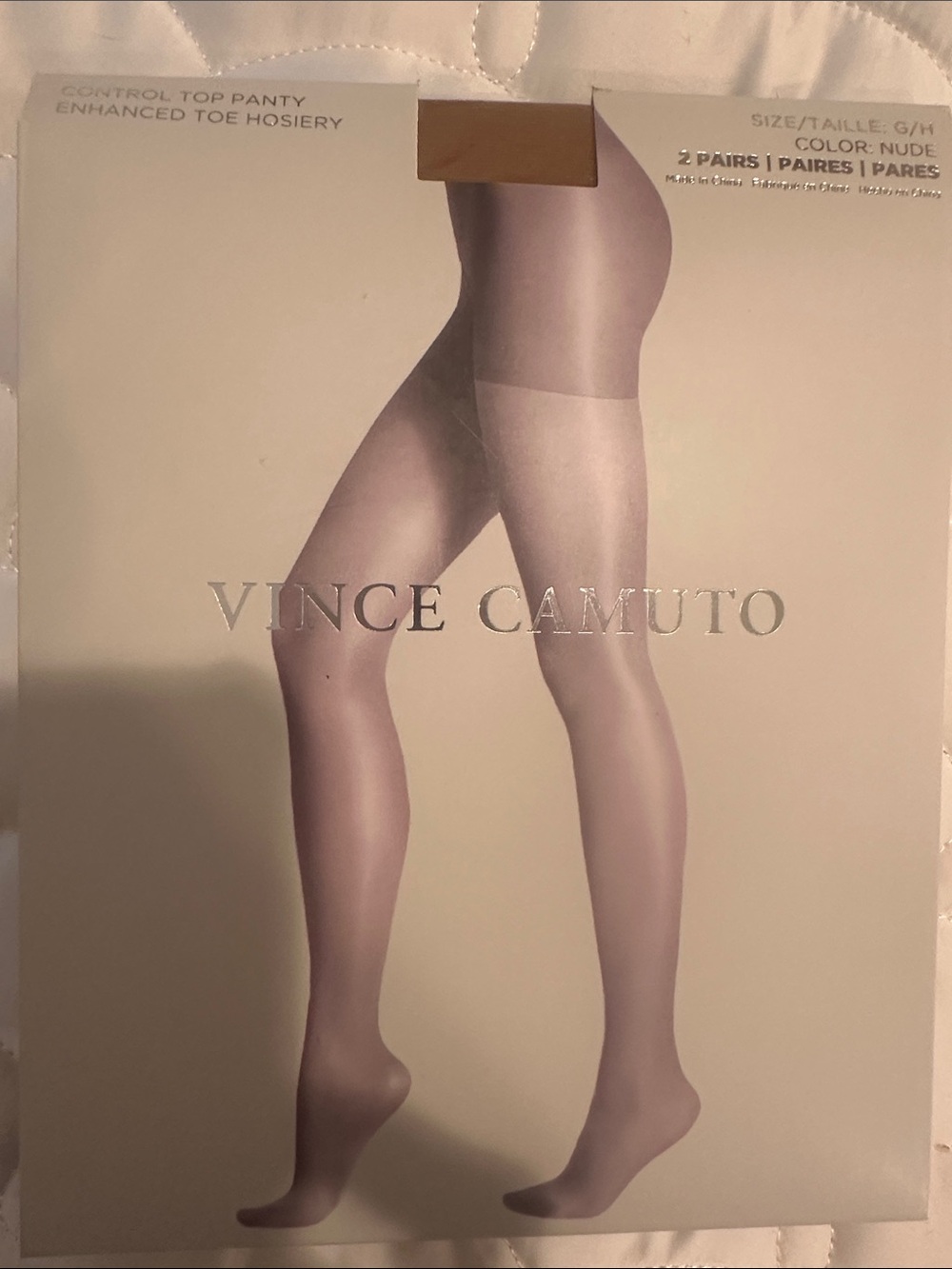 Vince Camuto Nude Sheer Control Top Pantyhose - 2 Pairs